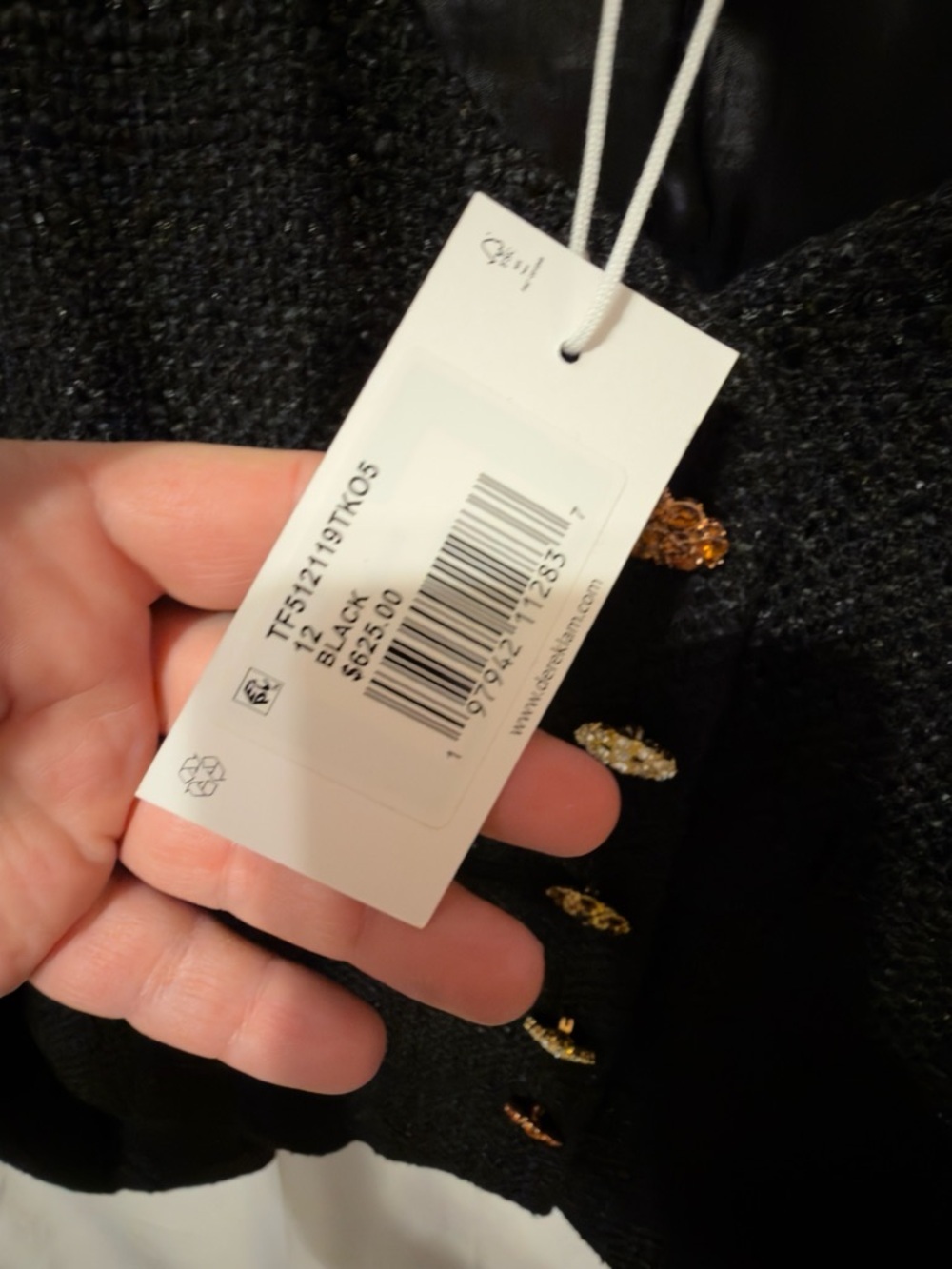 NWT Derek Lam 10 Crosby JULIETTE TWEED JACKET, BLACK-currently sold at Nor - Picture 13 of 16